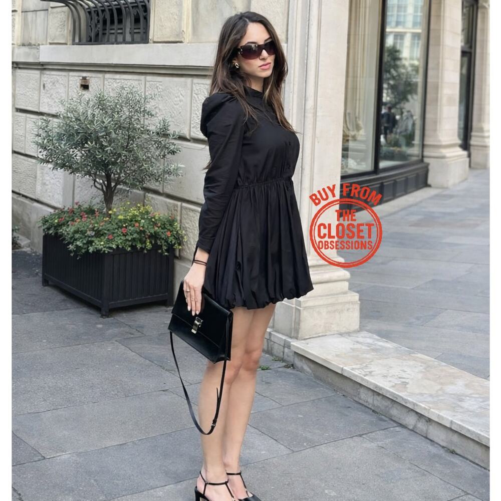 ZARA Cotton Balloon Sleeve Mini Dress ๐คโจ NWT - Picture 3 of 15